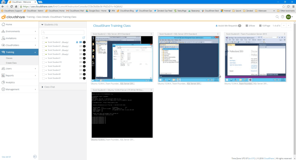 virtual training lab environment cloudshare